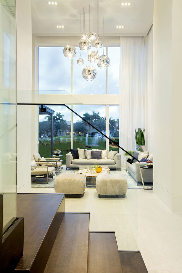 Living room - Residential Interior Design Project in Aventura, Florida