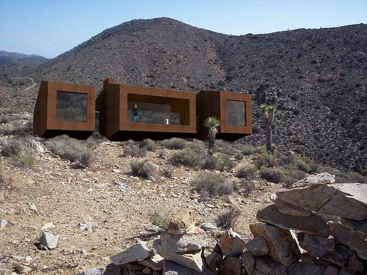 Modern Joshua Tree Desert House exterior. Courtesy of PMDD.
