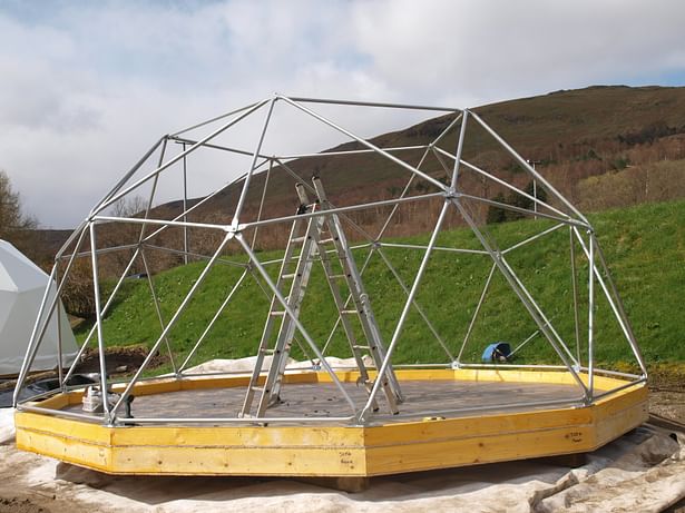 building the glamping dome