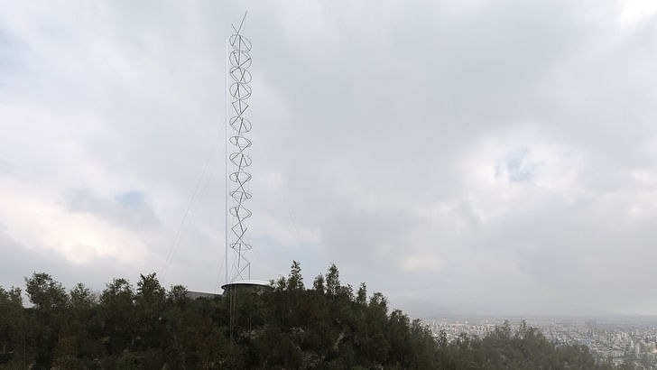 Smiljan Radić's proposal for a tower for San Cristóbal Hill. Credit: Smiljan Radić