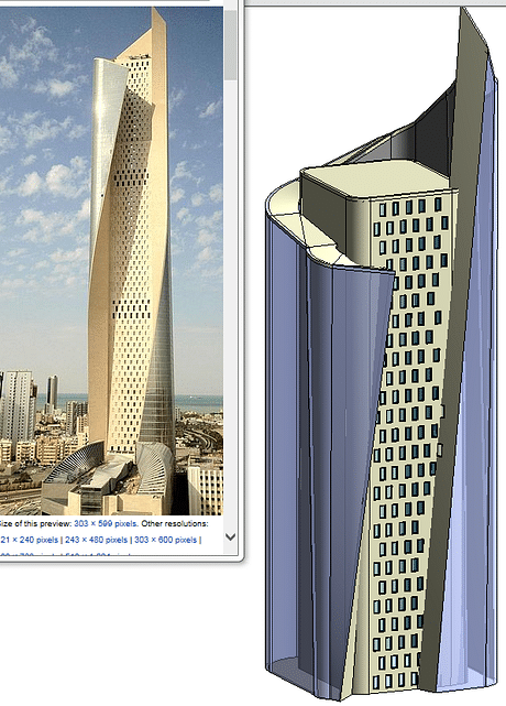 Just a copy of the Al Hamra by SOM. I was just playing around with making more complex Revit models.