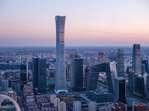 CITIC Tower in Beijing, China, designed by Kohn Pedersen Fox Associates (KPF), concept by TFP Farrells. Photo: HG Esch