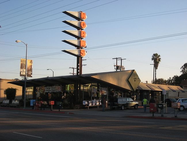 Norm's restaurant on La Cienega Boulevard in Los Angeles, California photo by Minnaert