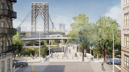 George Washington Bridge Shared Use Path NY North Plaza. Image copyright Ernest Burden III, Acme Digital, The Port Authority of NY & NJ.