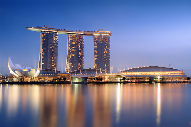 Marina Bay Sands in Singapore by Moshe Safdie, 2015 winner of the AIA Gold Medal. Photo by Someformofhuman via Wikipedia.