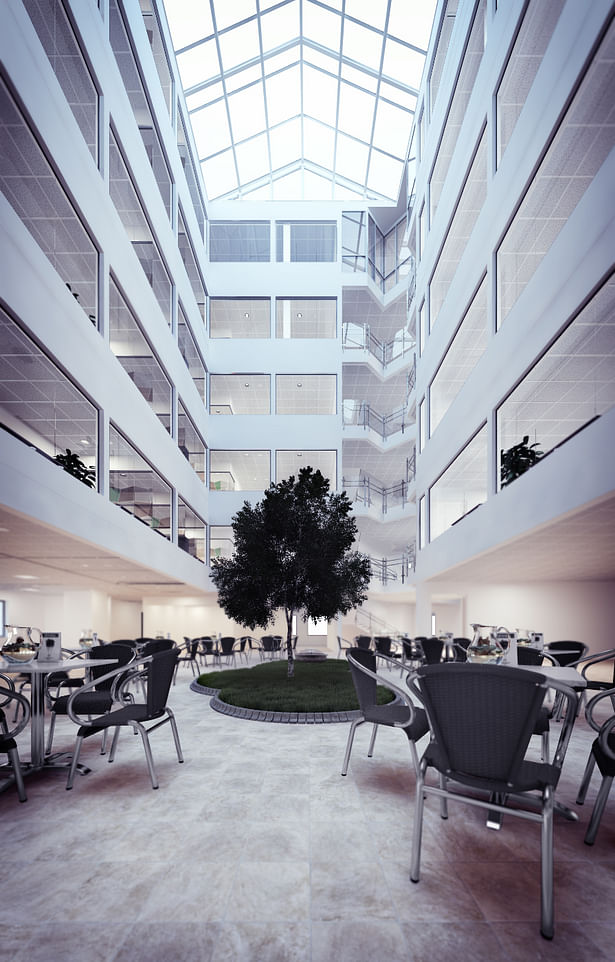 3d visualization Center Atrium in Norway