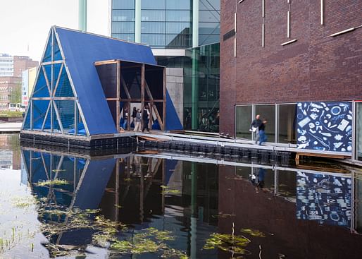 Installation view of 'Water Cities Rotterdam' at the Nieuwe Instituut. Image: © Ruben Dario Kleimeer