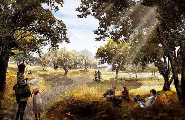 Render of the proposed Google campus plan by BIG and Heatherwick Studios. Credit: Google
