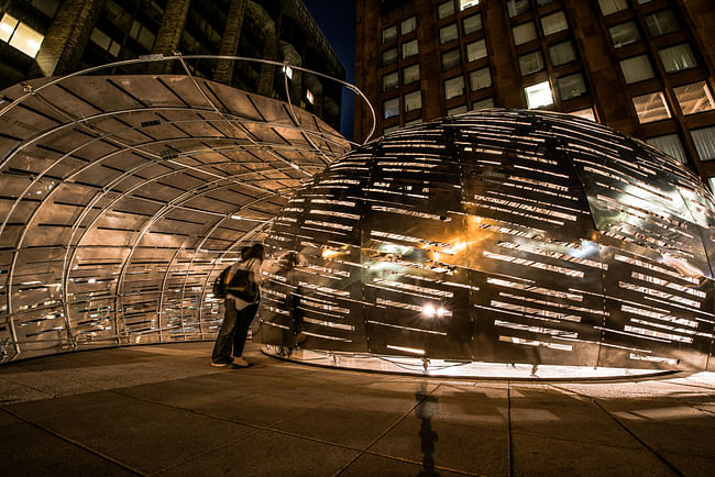 Orbit Pavilion at the May 2015 World Science Festival at New York University, designed by The Studio in partnership with StudioKCA. Photo courtesy NASA/JPL-Caltech
