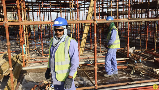 Still from Amnesty International's video report Qatar: World Cup 2022 forced labour.
