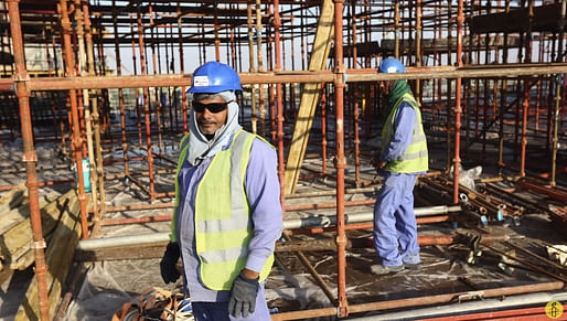 Still from Amnesty International's video report <a href="https://youtu.be/BCzEJvH0p5I">Qatar: World Cup 2022 forced labour</a>.