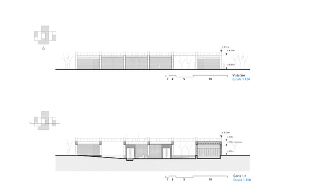 View and Section - Cultural Ateliers. (Image of shared autorship)