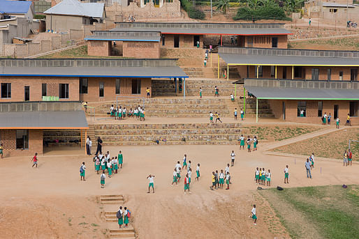 The Umubano Primary School by MASS Design Group, located in Rwanda . Image: Iwan Baan. 