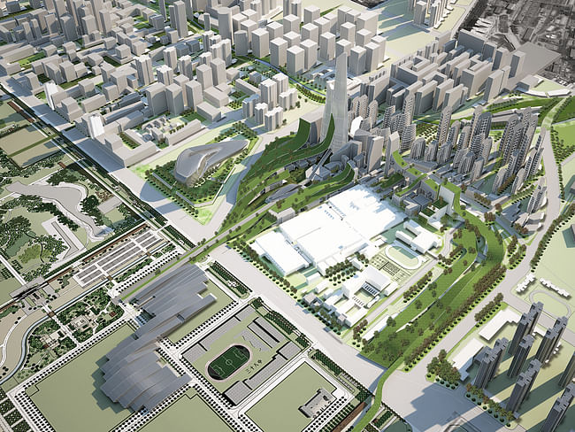 OAC to restore UNESCO Heritage Site Daming Palace masterplan in Xi’an. Pictured: Core Area – International Silk Road Cultural and Commercial Centre. Image courtesy of Office for Architectural Culture.