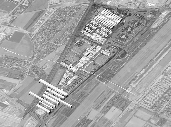 Aerial view of the overall strategic site masterplan. Image courtesy of Neeraj Bhatia