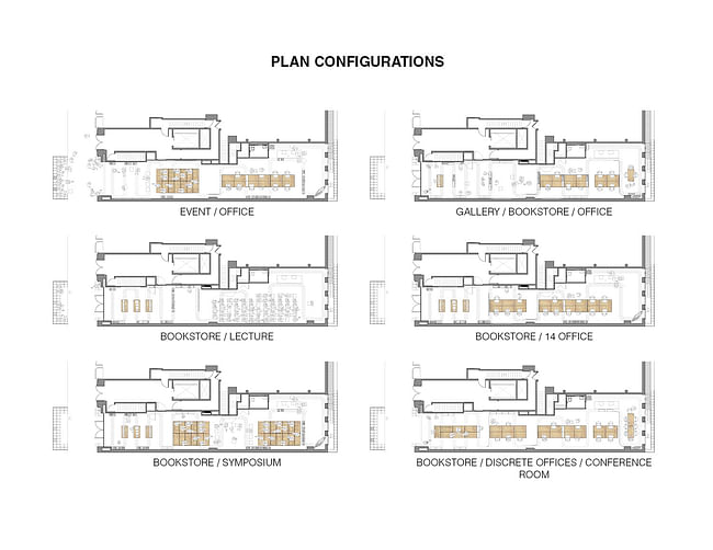 Plan Configurations. Ground/Work Competition Finalist Entry by Of Possible Architectures Image courtesy of OPA.