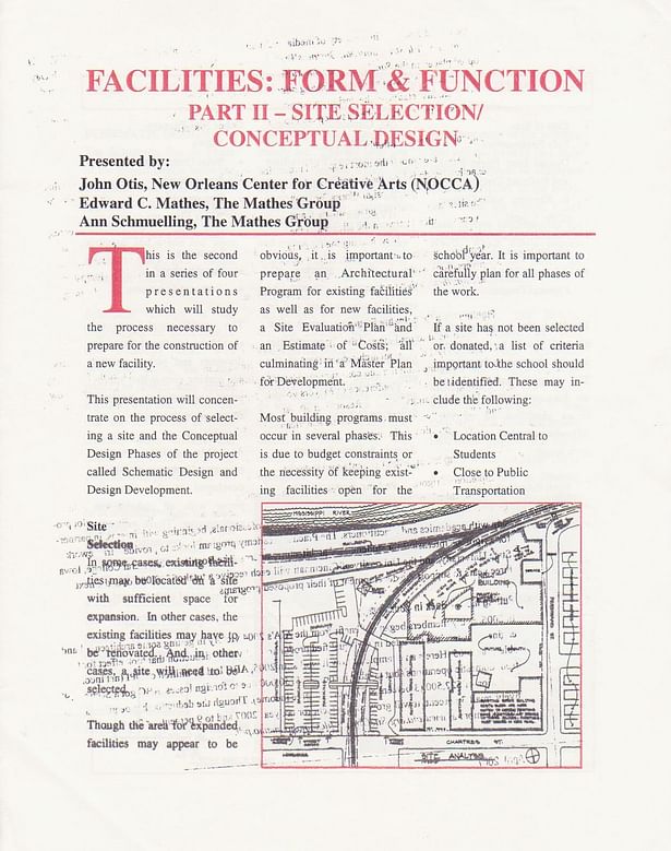 Site Selection Seminar Page 1