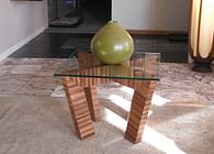 Zebra Wood Side or End Table