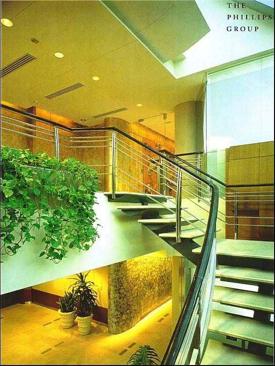 Stair connecting two executive floors