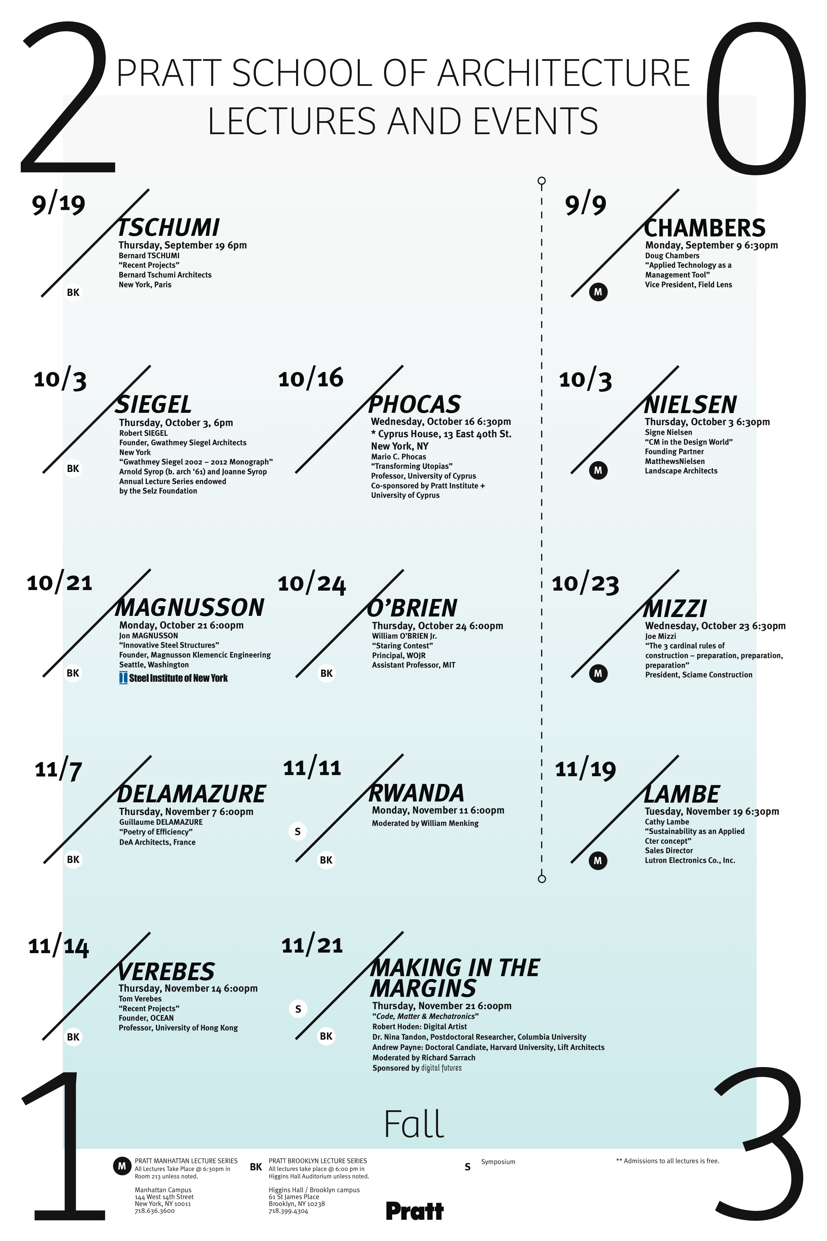 Get Lectured Pratt Institute Fall '13 News Archinect