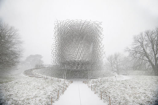 Sense of Place — Project: The Hive at the Royal Botanic Gardens, Kew, UK during winter by Wolfgang Buttress. Photographer: Jeff Eden