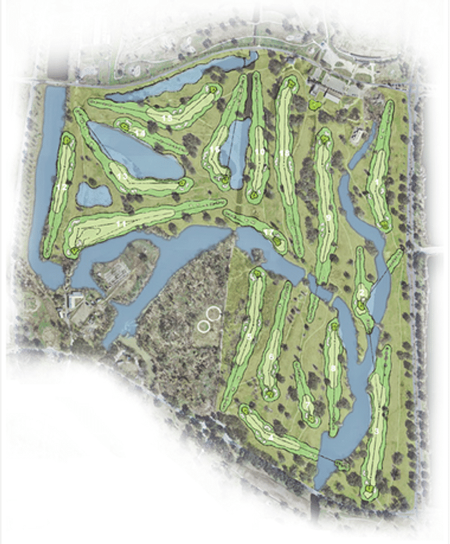 Developers' plans to build a new Championship-worthy golf course in the park. Credit: Jeff Duncan / NOLA.com