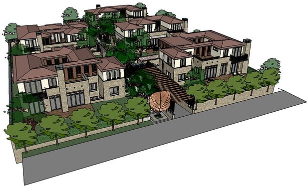 Conceptualized and designed the master planning and landscape for Vanke high-end residential Media Used: Sketch Up