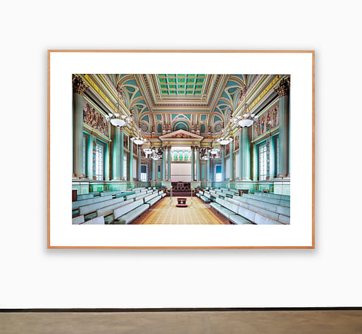 Candida Höfer, Masonic Temple Philadelphia. 2007 C-print paper: 70 7/8 x 95 5/16 inches (180 x 242 cm) framed: 72 1/2 x 97 inches (184.2 x 246.4 cm) (CH-07307.1). Image courtesy Sean Kelly Gallery