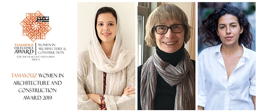 Winners of the 2019 Women in Architecture and Construction Awards. (From left to right) Rising Star Award - Dana AIAmri, Outstanding Achievement Award - Dr. Zeynep Celik, and Woman of Outstanding Achievement - Shahira Fahmy.