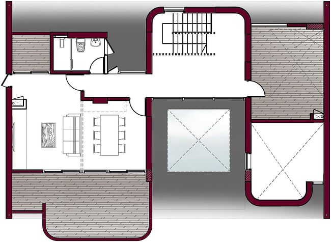 3rd floor plan. Image courtesy of Yuan Architects.