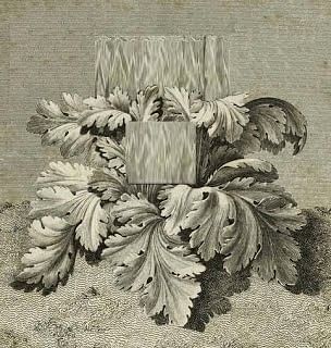 Corinthian Capital + Giovanni Anselmo - Untitled (sculpture eating lettuce) >>>here 1 acanthus -oooops!- 1 lettuce is crushed between 2 blocks of granite >>> Contemporary Corinthian Order