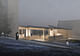 Evening view of Architensions' proposed extension for the Alvar Aalto museum. Image courtesy Architensions.