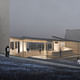 Evening view of Architensions' proposed extension for the Alvar Aalto museum. Image courtesy Architensions.