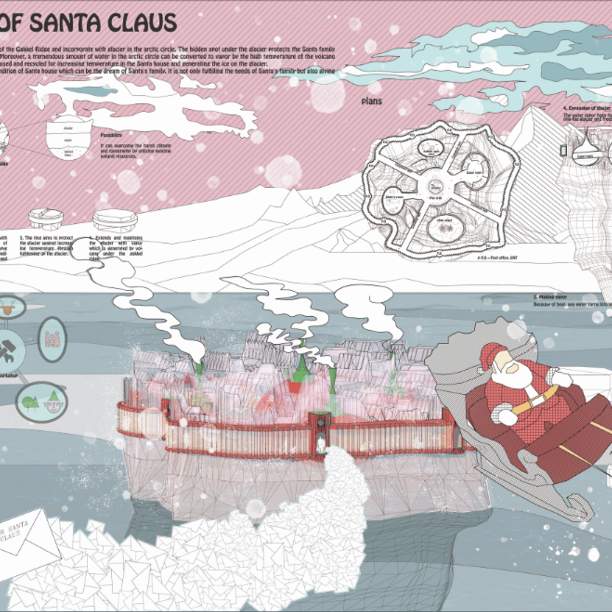 Santa Claus gets a residential upgrade in the House of Santa design ...