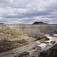 The Elephant Butte Dam, the main infrastructure that holds back the Rio Grande.