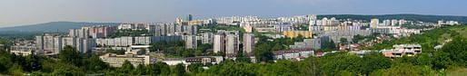 Panorama of Dlhé diely quarter in Bratislava from the Staré grunty street, July 2008 by Teslaton