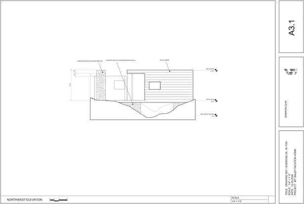 Construction documents: A3.1 Front elevation