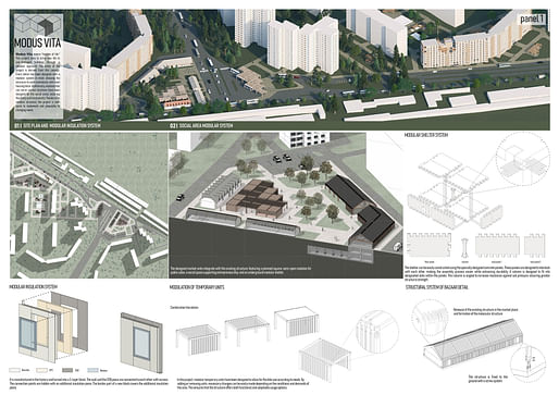 3rd Prize Winner 'Modus Vita' by Melek Serra Saral, Oleksandr Kinash, Didem Arman and Elif Ilgin, Yıldız Technical University, Turkey. Image courtesy Buildner