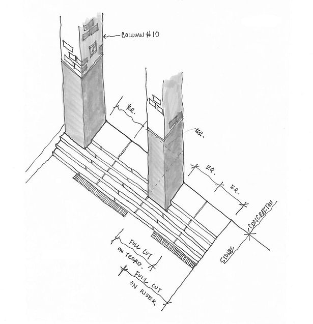 Sketch: Stone Joint Layout at Building Entry