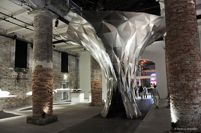 “Arum” Sculpture by Zaha Hadid Architects. Image: Matthias Urschler.