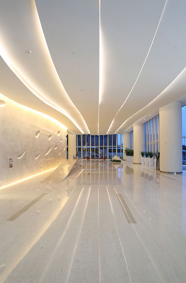 Interior of Huijin International Center by LEO A DALY.