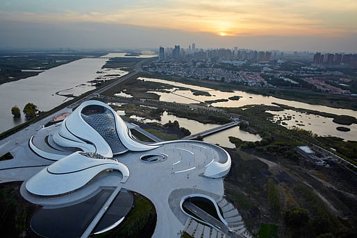 Aerial view of the MAD-designed Harbin Opera House. Photo: Hufton + Crow.