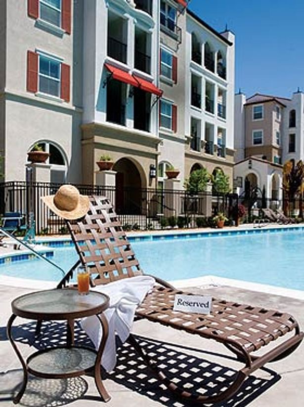 View of east buildings from Clubhouse Pool