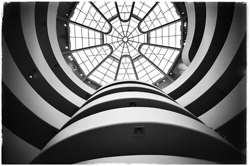 Inside the Guggenheim, New York City. Photo: Loïc/<a href="https://www.flickr.com/photos/loic490/13169633143"target="_blank">Flickr</a>.