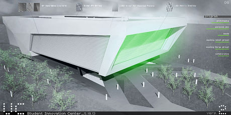 WIP derived from an old studio project - a student innovation center.