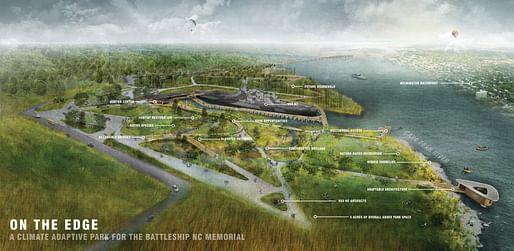 On the Edge: A Climate Adaptive Park for the Battleship NC Memorial (Marguerite Kroening, Stella Wang of North Carolina State University)