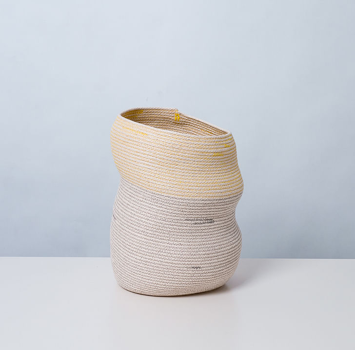 'Asymmetrical Basket No.2', 2012, stitched cotton rope. Photo by Michael Popp