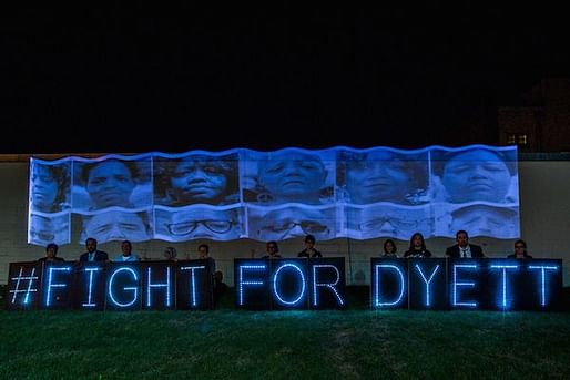 Overpass Light Brigade and Milwaukee Teacher's Education Association stage an action in solidarity with Dyett Image: via Teachers for Social Justice