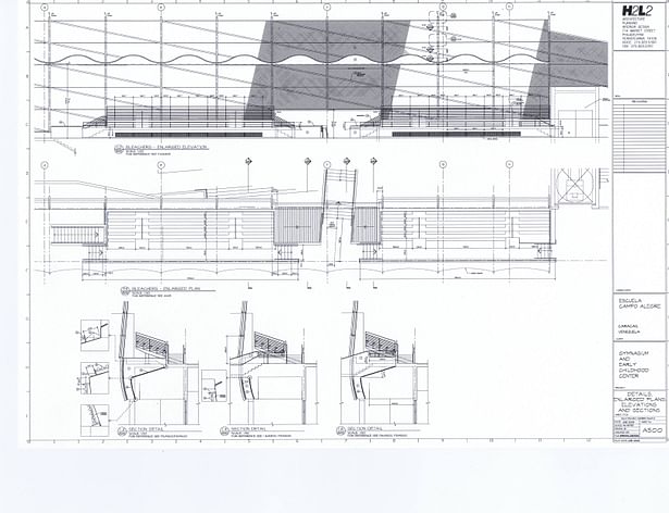 Bleachers - Details, Enlarged Plans, Elevations and Sections