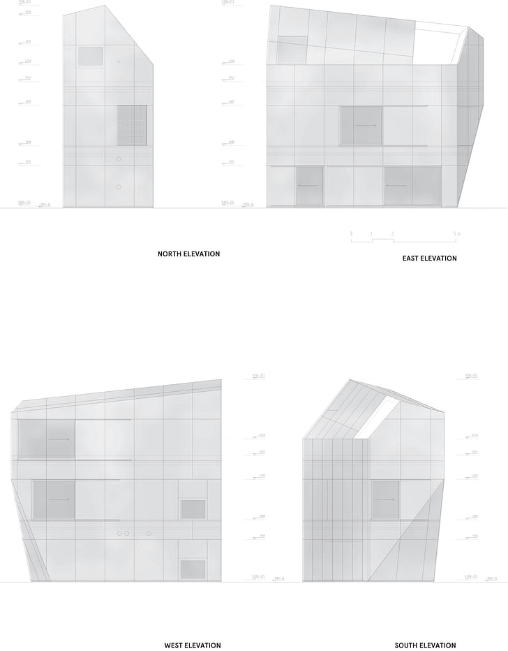 Elevations, courtesy of Wiel Arets Architects (WAA)